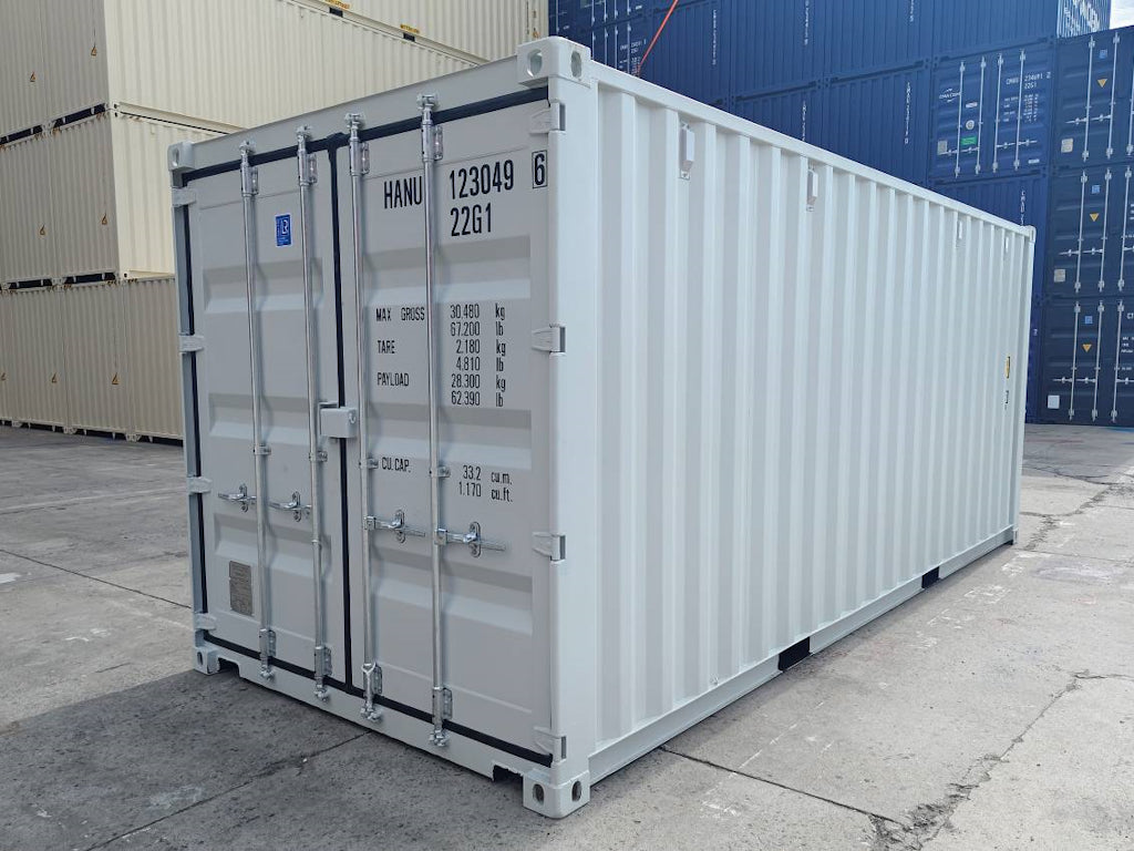 Contenedor Marítimo Nuevo de 20 Pies – RAL 7035 Gris Claro