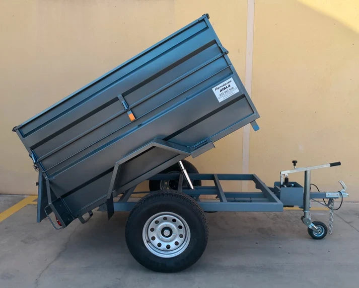 Remolque 4×4 Basculante Hidráulico Manual Nuevo – 200 × 130 × 60 + 35 cm – MMA 750 kg