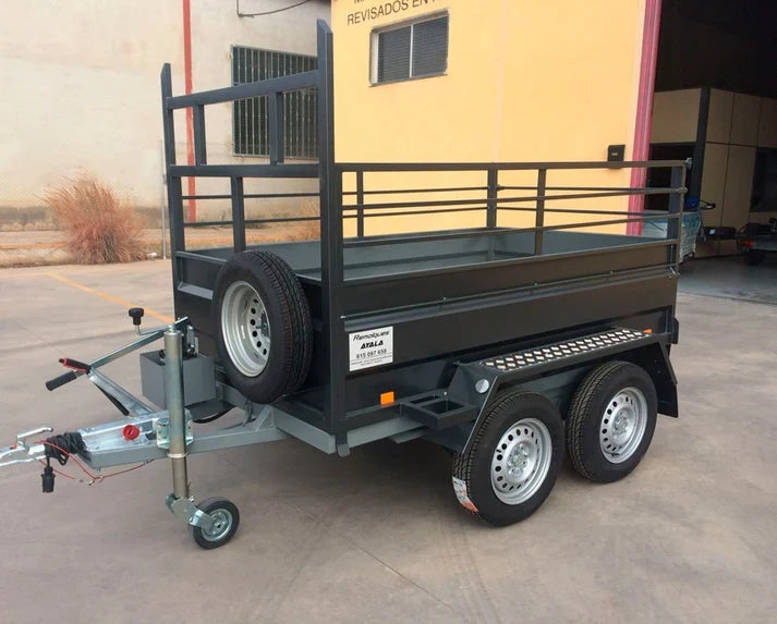 Remolque Basculante Hidráulico Nuevo de Doble Eje – 200 × 130 × 50 cm